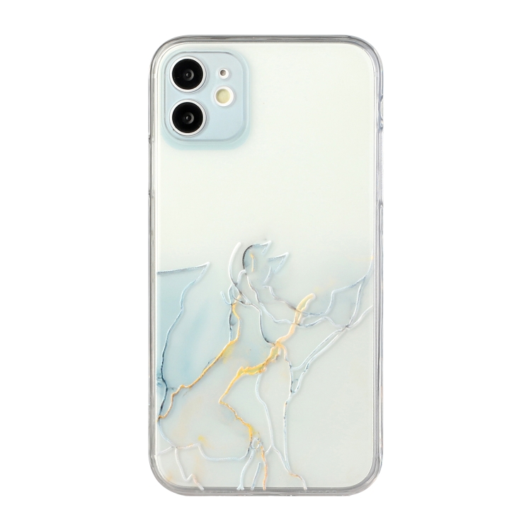 

Hollow Marble Pattern TPU Straight Edge Fine Hole Protective Case For iPhone 11(Grey)