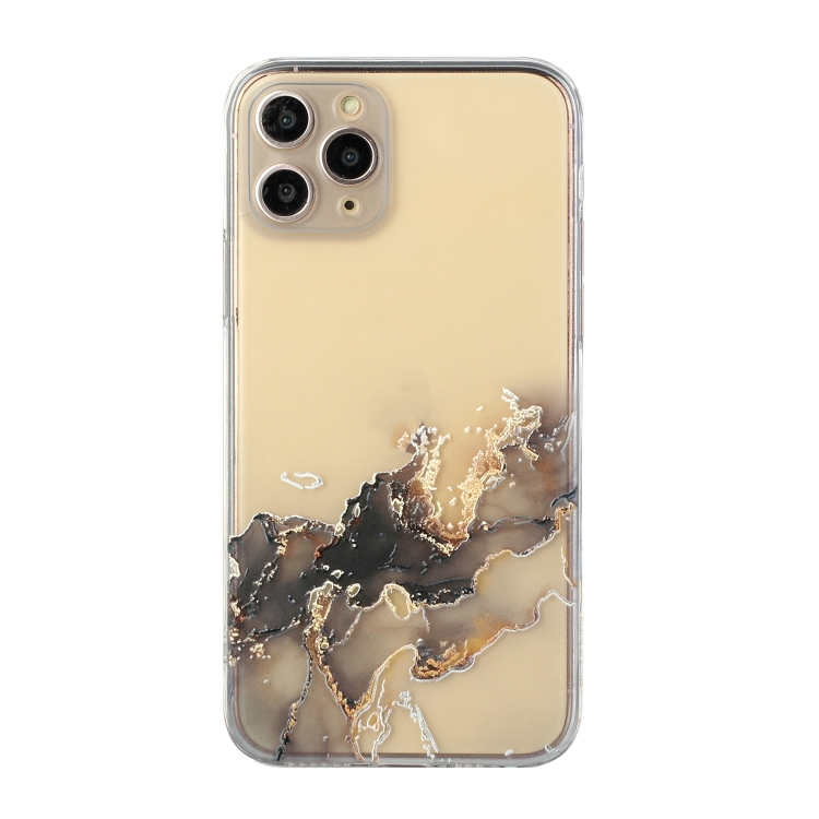 

Hollow Marble Pattern TPU Straight Edge Fine Hole Protective Case For iPhone 11 Pro(Black)