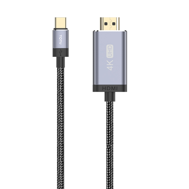 

TOTUDESIGN BT-011 Speedy Series Type-C / USB-C to HDMI 4K HD Same Screen Cable, Length: 2m(Grey)