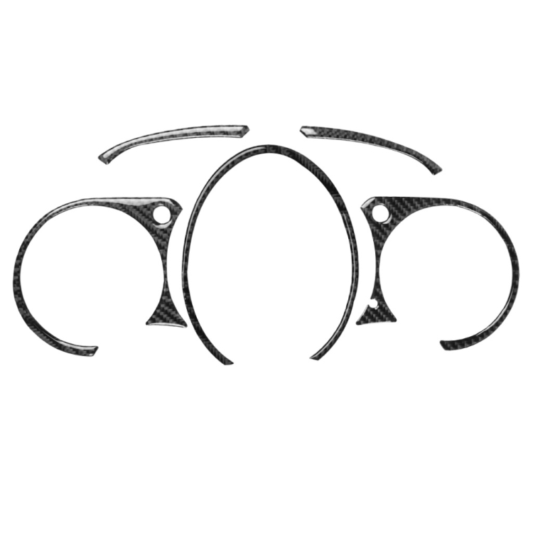 

5 in 1 Car Carbon Fiber Speed Dashboard Decorative Sticker for Nissan 370Z Z34 2009-, Left and Right Drive Universal