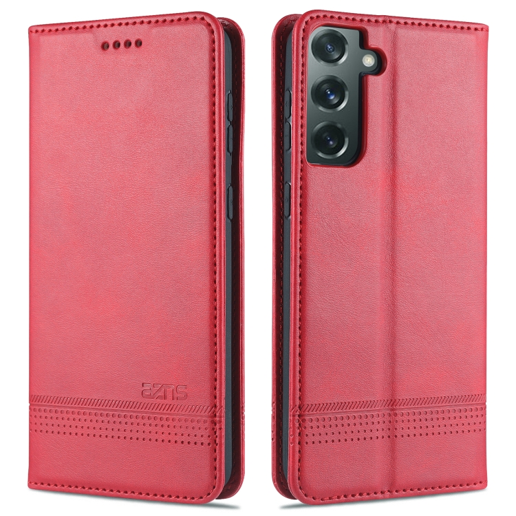 

For Samsung Galaxy S30 Plus AZNS Magnetic Calf Texture Horizontal Flip Leather Case with Card Slots & Holder & Wallet(Red)