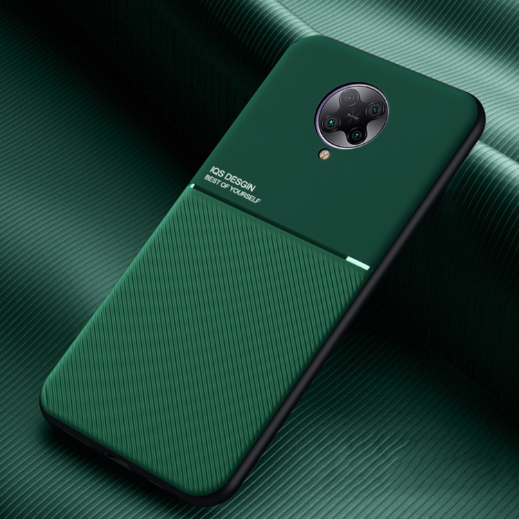 

For Xiaomi Redmi K30 Pro Classic Tilt Strip Grain Magnetic Shockproof PC + TPU Case(Green)