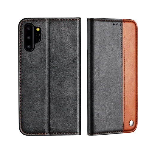 

For Galaxy Note10+ Business Solid Color Stitching Horizontal Flip Leather Case, with Holder & Card Slots & Wallet & Lanyard(Brown)
