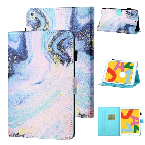 

Coloured Drawing Stitching Horizontal Flip Leather Case with Holder & Card Slot & Sleep / Wake-up Function For iPad 10.2 (2020) & (2019) / Air (2019)(Quicksand)