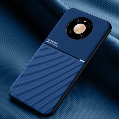 

For Huawei Mate 40 Classic Tilt Strip Grain Magnetic Shockproof PC + TPU Case(Blue)