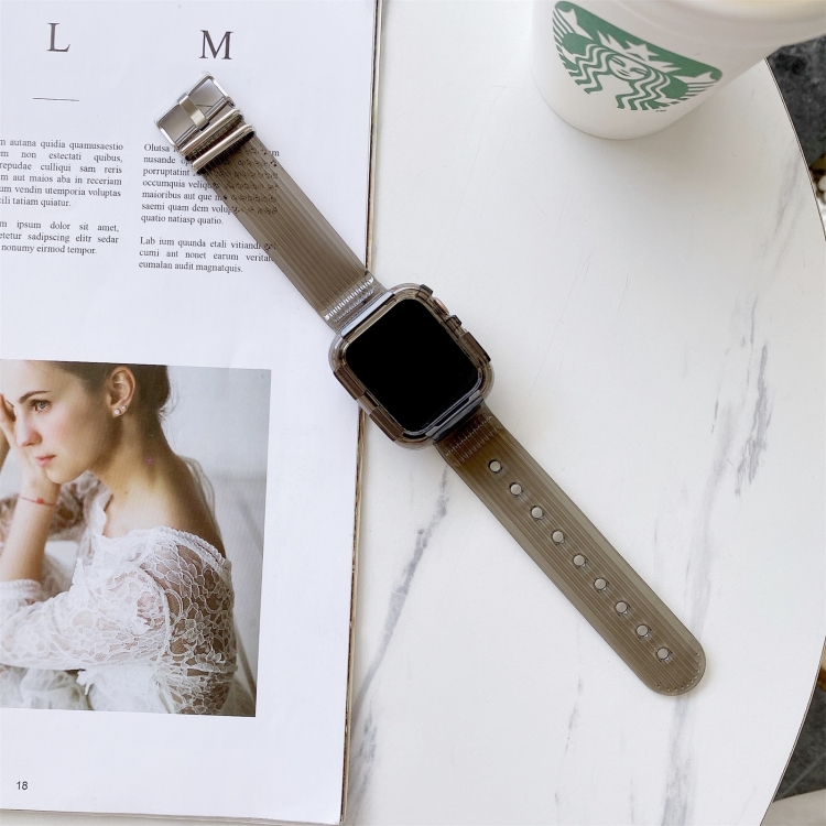 

Candy Color Transparent TPU Watchband For Apple Watch Series 6 & SE & 5 & 4 44mm(Brown)