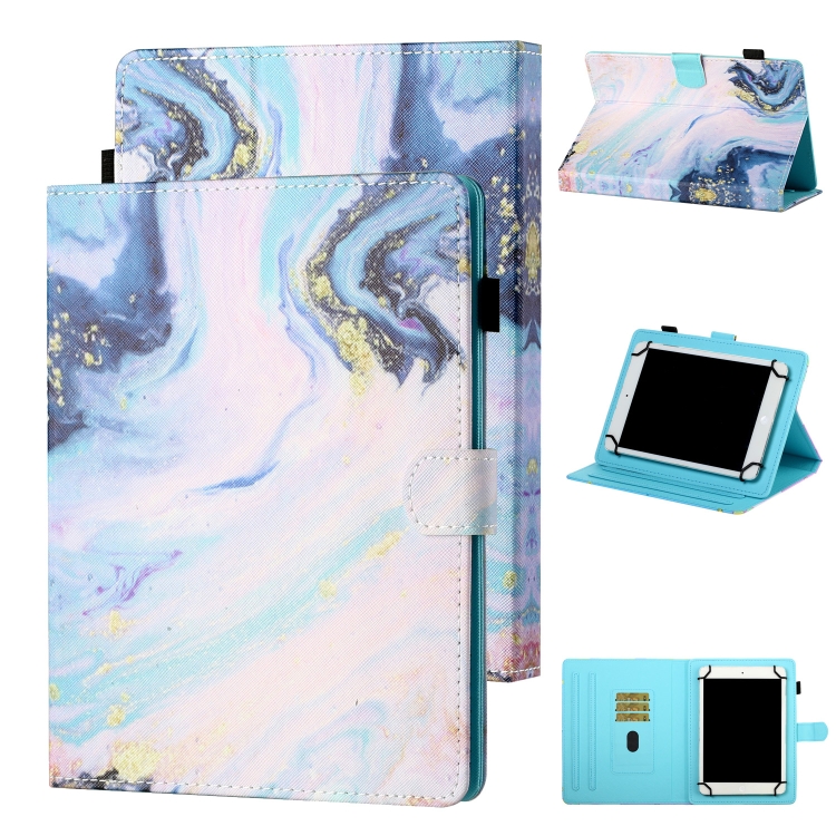 

For 7 inch Tablet Universal Coloured Drawing Stitching Horizontal Flip Leather Case with Holder & Card Slot(Quicksand)