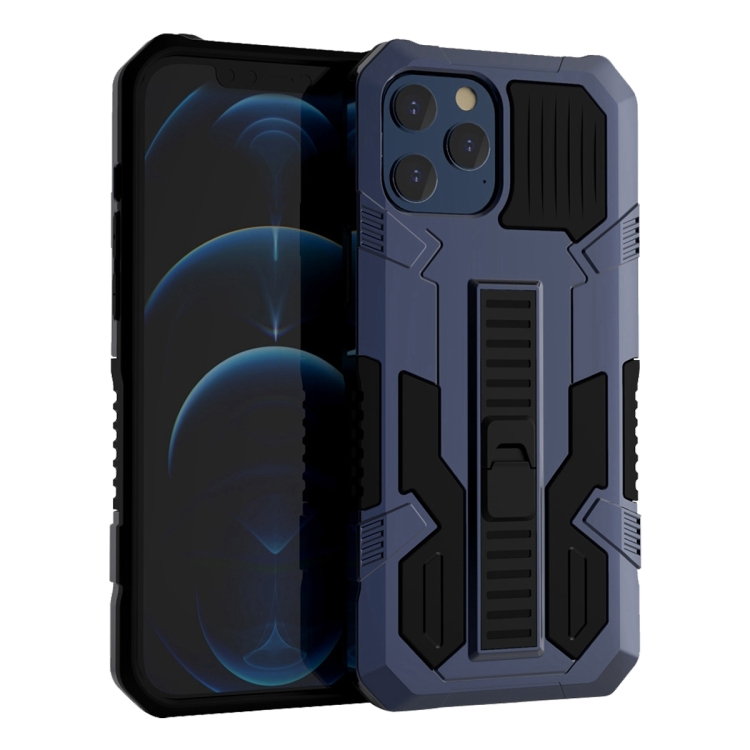 

Vanguard Warrior All Inclusive Double-color Shockproof TPU + PC Protective Case with Holder For iPhone 11(Blue)