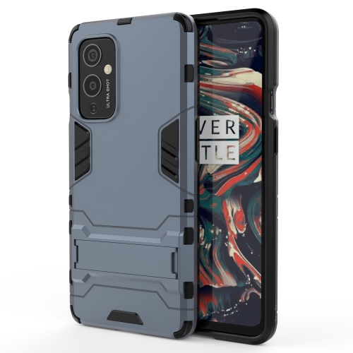 

For OnePlus 9 PC + TPU Shockproof Protective Case with Holder(Navy Blue)
