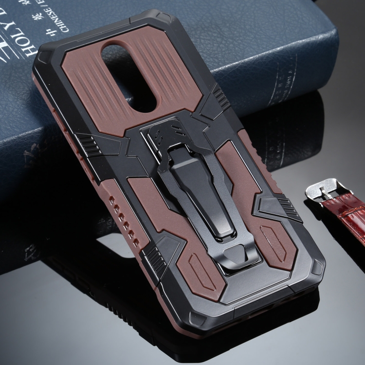 

For Xiaomi Redmi 8 Armor Warrior Shockproof PC + TPU Protective Case(Coffee)