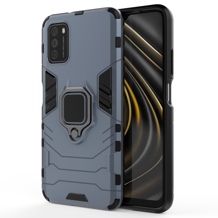 For Xiaomi Poco M3 PC + TPU Shockproof Protective Case with Magnetic Ring Holder(Navy Blue)
For Xiaomi Poco M3 PC + TPU Shockproof Protective Case with Magnetic Ring Holder(Navy Blue)