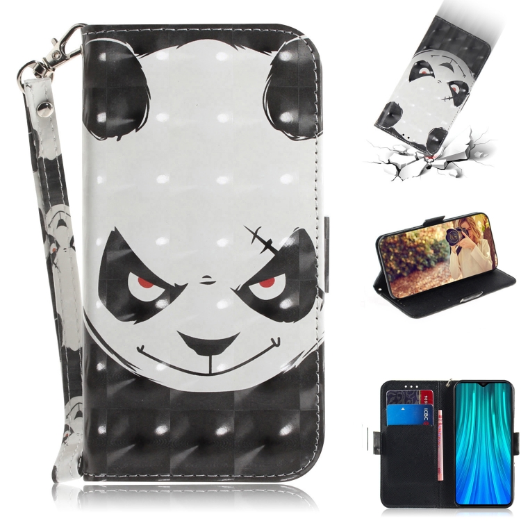 

For Xiaomi Redmi Note 8 Pro 3D Colored Drawing Horizontal Flip Leather Case with Holder & Card Slot & Wallet & Lanyard(Angry Bear)