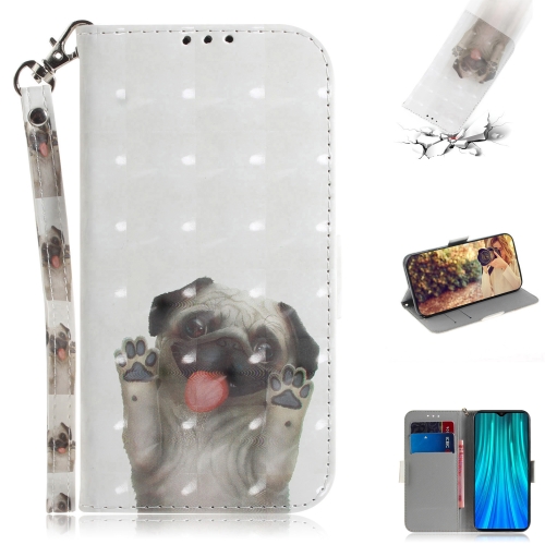 

For Xiaomi Redmi Note 8 Pro 3D Colored Drawing Horizontal Flip Leather Case with Holder & Card Slot & Wallet & Lanyard(Pug)