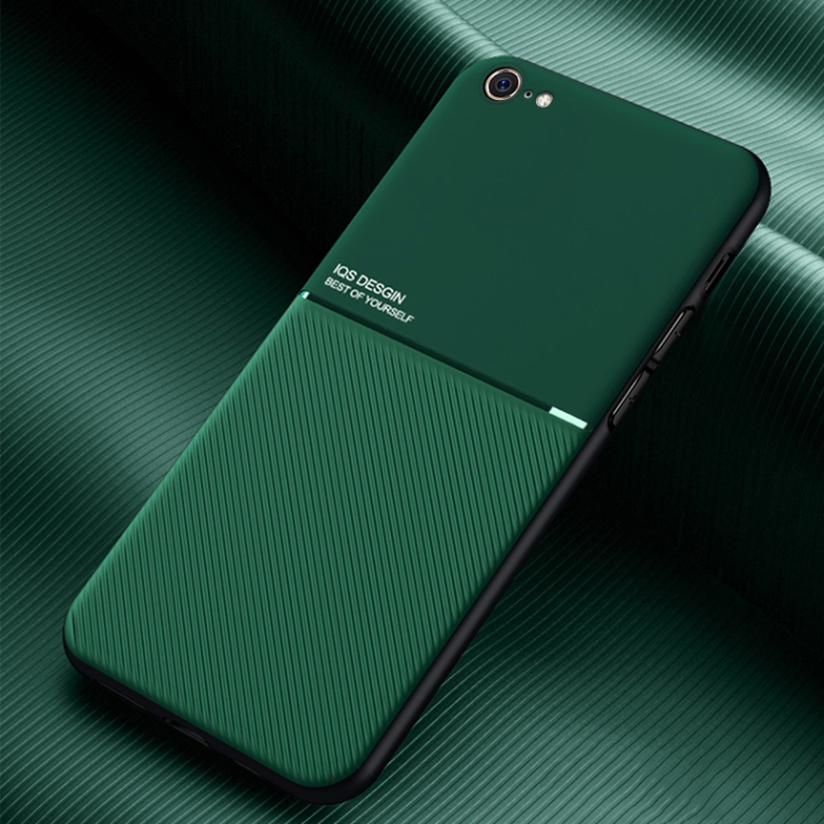 

Classic Tilt Strip Grain Magnetic Shockproof PC + TPU Case For iPhone 6 Plus(Green)