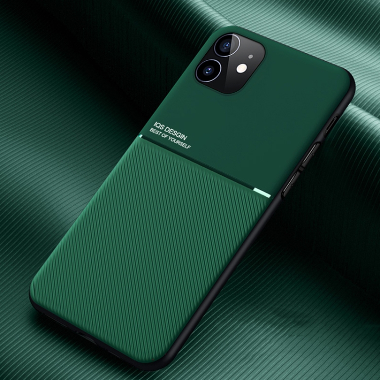 

Classic Tilt Strip Grain Magnetic Shockproof PC + TPU Case For iPhone 12 mini(Green)