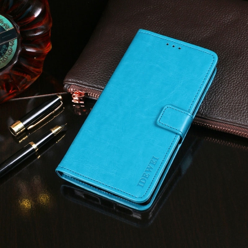 

For Alcatel 1B 2020 idewei Crazy Horse Texture Horizontal Flip Leather Case with Holder & Card Slots & Wallet(Sky Blue)