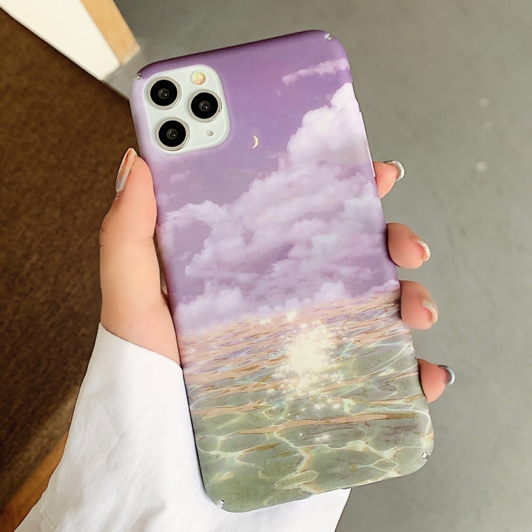 

Water Stick Style Hard Protective Case For iPhone 11(Purple Starry Sky)