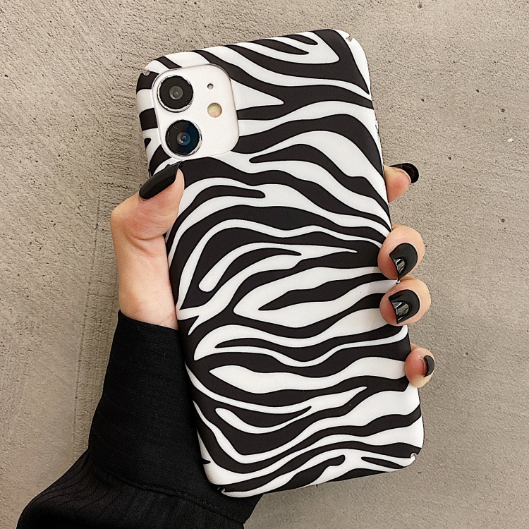 

Water Stick Style Hard Protective Case For iPhone 12 mini(Zebra Texture)