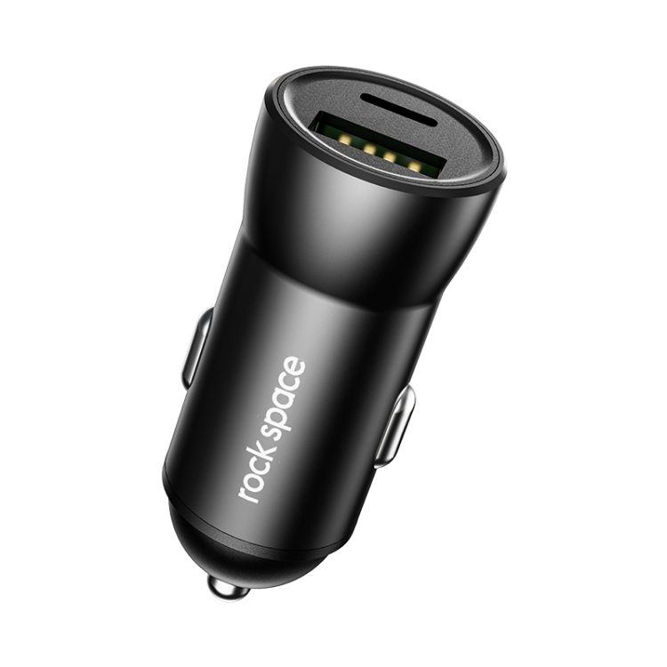 

ROCK Space H12 PD 20W Type-C / USB-C + USB Fast Charging Car Charger(Black)