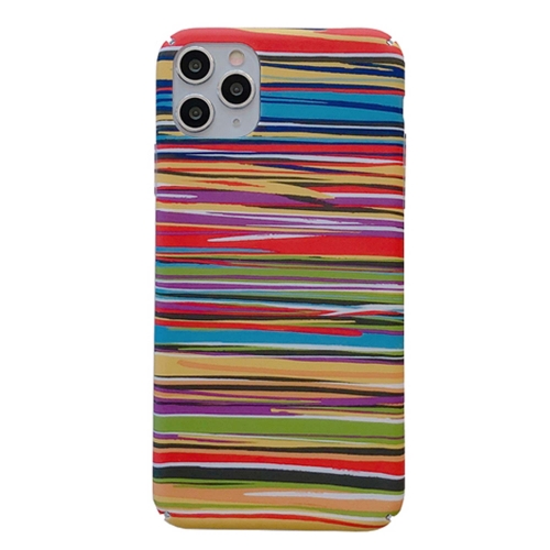 

Water Stick Style Hard Protective Cas For iPhone 11(Rainbow Stripes)