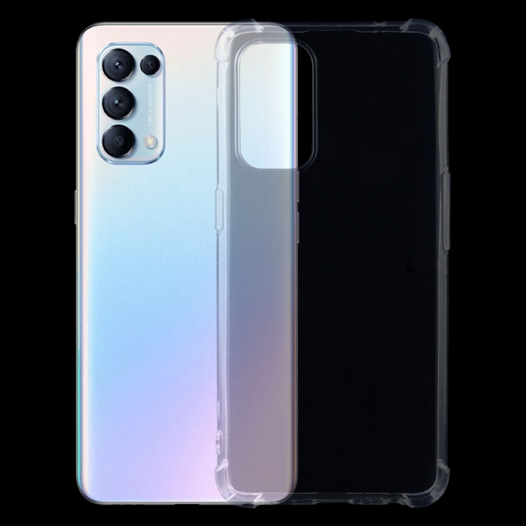 

For OPPO Reno5 5G Four-Corner Shockproof Ultra-thin TPU Case(Transparent)