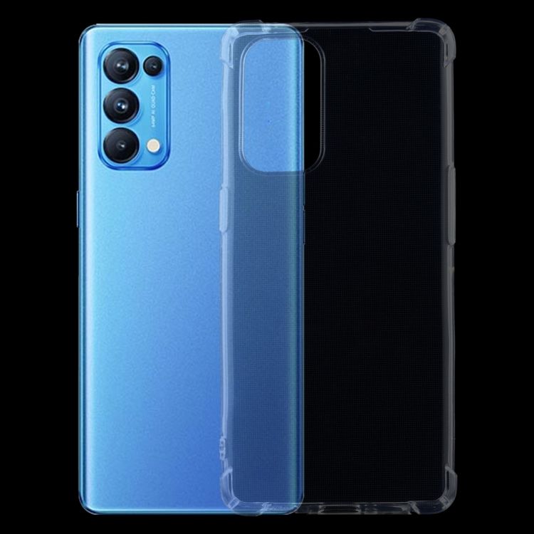 

For OPPO Reno5 Pro 5G Four-Corner Shockproof Ultra-thin TPU Case(Transparent)