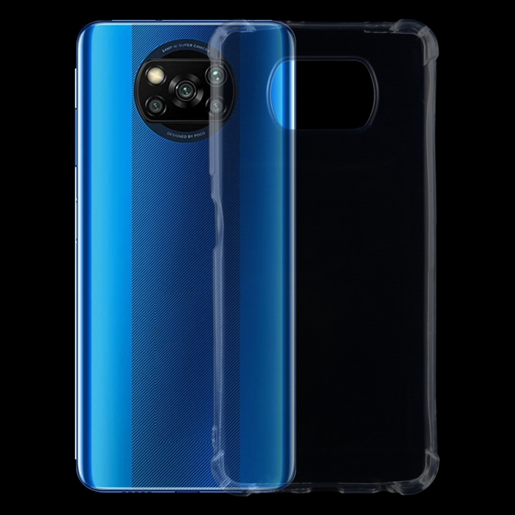 

For Xiaomi Poco X3 Four-Corner Shockproof Ultra-thin TPU Case(Transparent)