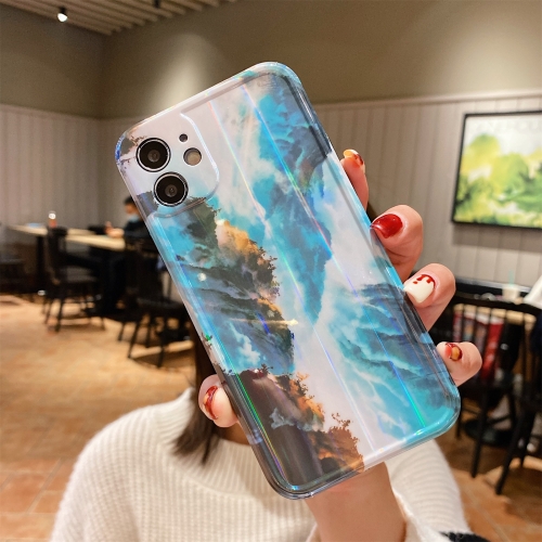 

Aurora TPU Shockproof Protective Case For iPhone 11(Blue Marble)