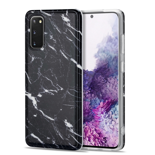 

For Samsung Galaxy S20 TPU Glossy Marble Pattern IMD Protective Case(Black)