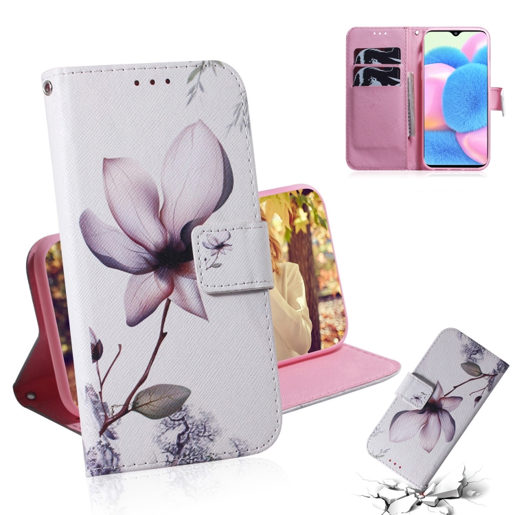 

For Galaxy A30s Painting Pattern Coloured Drawing Horizontal Flip Leather Case with Holder & Card Slots & Wallet(Magnolia)