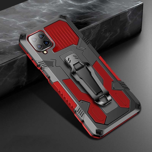 

For Samsung Galaxy A12 Armor Warrior Shockproof PC + TPU Protective Case(Red)