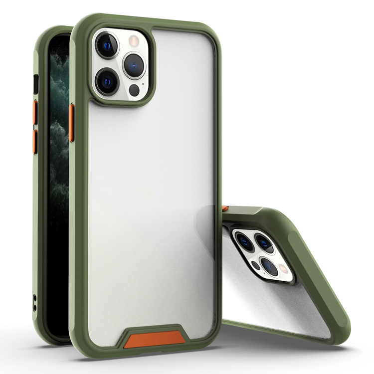 

Bright Shield PC + TPU Protective Case For iPhone 11 Pro Max(Army Green + Orange)