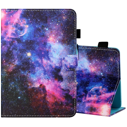 

For 8 inch Tablet PC Universal Sewing Thread Horizontal Painted Flat Leather Case with Pen Cover & Anti Skid Strip & Card Slot & Holder(Starry Sky)