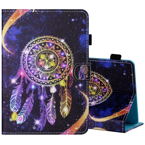 

For 8 inch Tablet PC Universal Sewing Thread Horizontal Painted Flat Leather Case with Pen Cover & Anti Skid Strip & Card Slot & Holder(Starry Sky Wind Chimes)