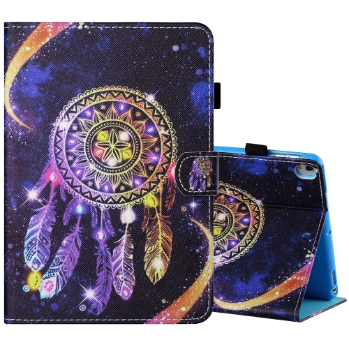 

Sewing Thread Horizontal Painted Flat Leather Case with Pen Cover & Anti Skid Strip & Card Slot & Holder & Sleep / Wake-up Function For iPad 10.2 / iPad Air 10.5 (2019)(Starry Sky Wind Chimes)