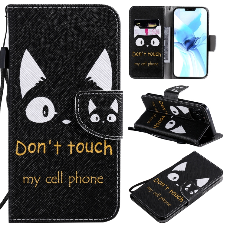 

Painting Horizontal Flip Leather Case with Holder & Card Slot & Lanyard For iPhone 12 / 12 Pro(Cat Ears)