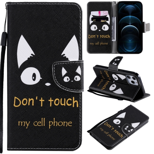 

Painting Horizontal Flip Leather Case with Holder & Card Slot & Lanyard For iPhone 12 Pro Max(Cat Ears)