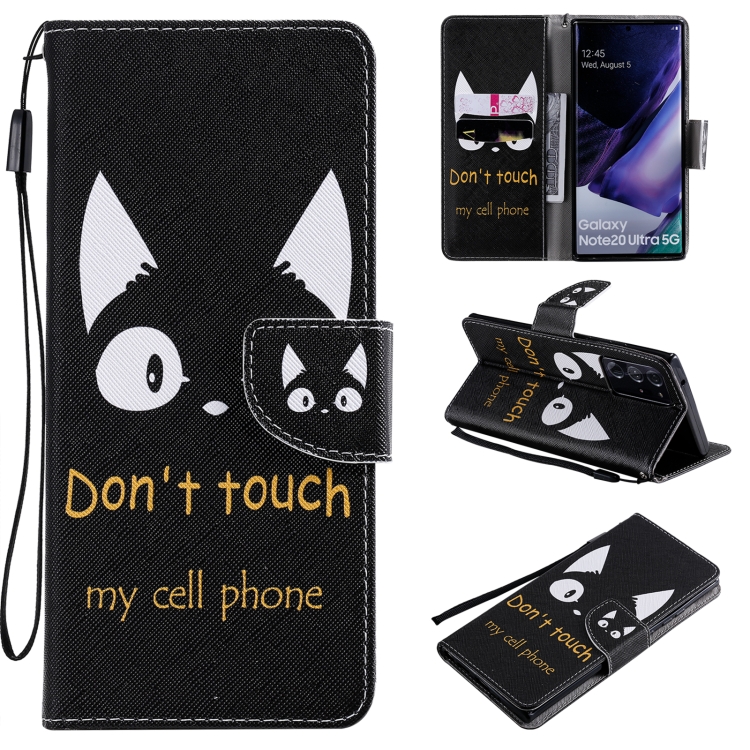 

For Samsung Galaxy Note 20 Ultra Painting Horizontal Flip Leather Case with Holder & Card Slot & Lanyard(Cat Ears)