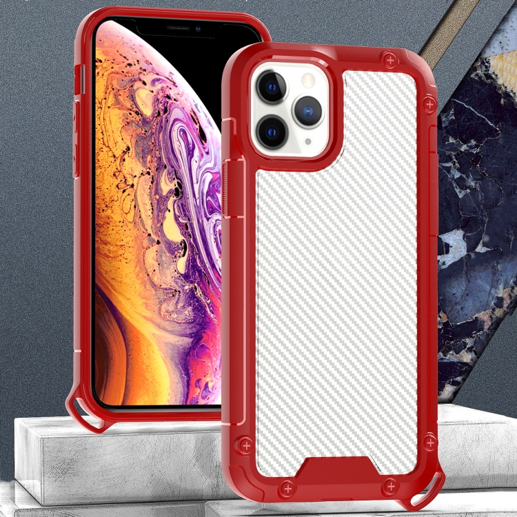 

Gold-Shield Series Shockproof PC + TPU Case For iPhone 11(Red)
