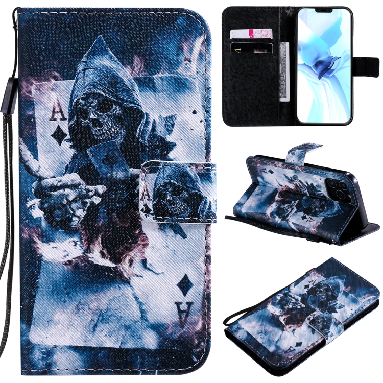 

Painting Horizontal Flip Leather Case with Holder & Card Slot & Lanyard For iPhone 12 / 12 Pro(Magician)