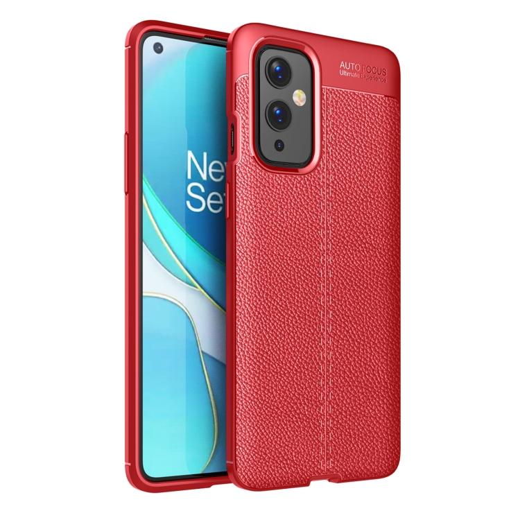 

For OnePlus 9 Litchi Texture TPU Shockproof Case(Red)