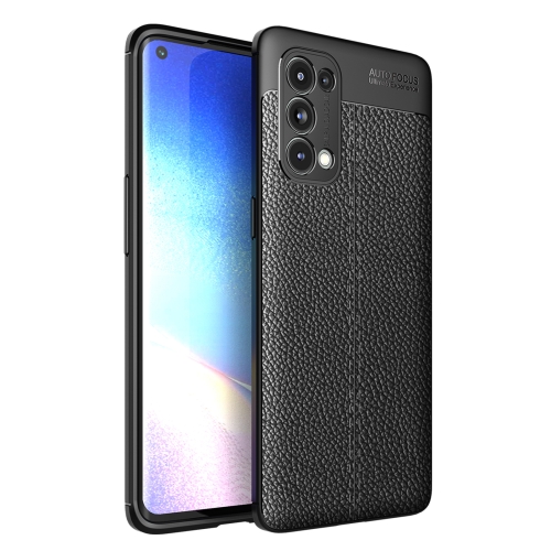 

For OPPO Reno5 Pro 5G Litchi Texture TPU Shockproof Case(Black)