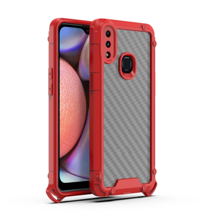 

For Samsung Galaxy A10s Gold-Shield Series Shockproof PC + TPU Case(Red)