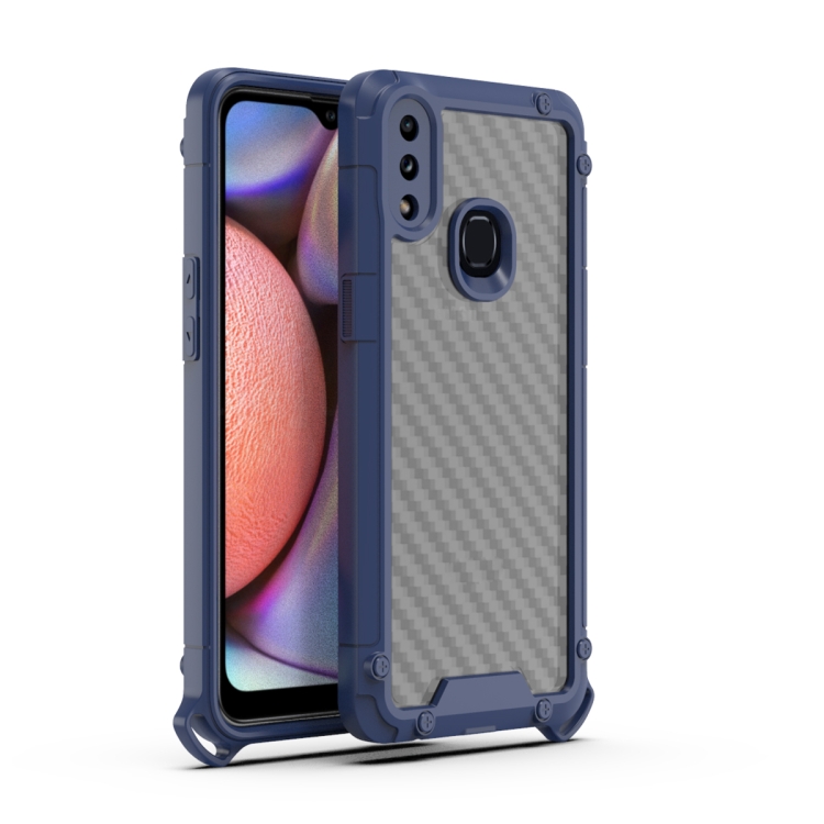 

For Samsung Galaxy A10s Gold-Shield Series Shockproof PC + TPU Case(Blue)