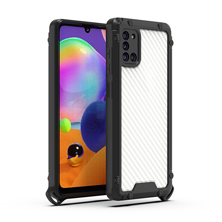 

For Samsung Galaxy A31 Gold-Shield Series Shockproof PC + TPU Case(Black)