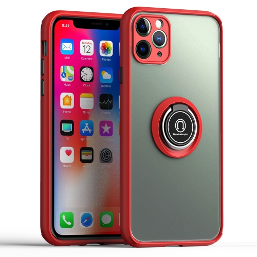 

Q Shadow 2 Generation Series TPU + Acrylic Protective Case with 360 Degrees Rotate Ring Holder For iPhone 11(Red+Black)