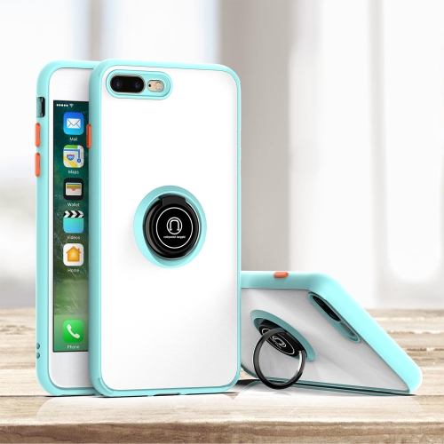 

Q Shadow 1 Generation Series TPU + PC Protective Case with 360 Degrees Rotate Ring Holder For iPhone 8(Light Blue)