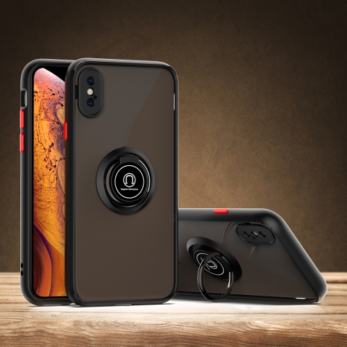 

Q Shadow 1 Generation Series TPU + PC Protective Case with 360 Degrees Rotate Ring Holder For iPhone XS Max(Black)