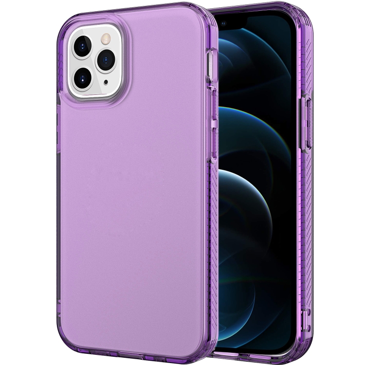 

Shockproof Transparent Protective Case For iPhone 12 Pro Max(Purple)