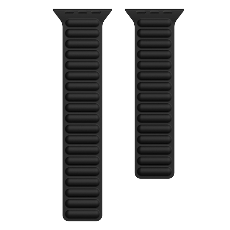 

Silicone Magnetic Chain Watchband For Apple Watch Series 6 & SE & 5 & 4 44mm / 3 & 2 & 1 42mm(Black)